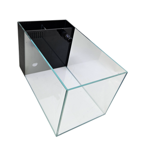 CRYSTAL 45 Degree Low Iron Ultra Clear Aquarium with Built in Side Filter (3.8 gallons, 14.17" x 7.87" x 7.87")
