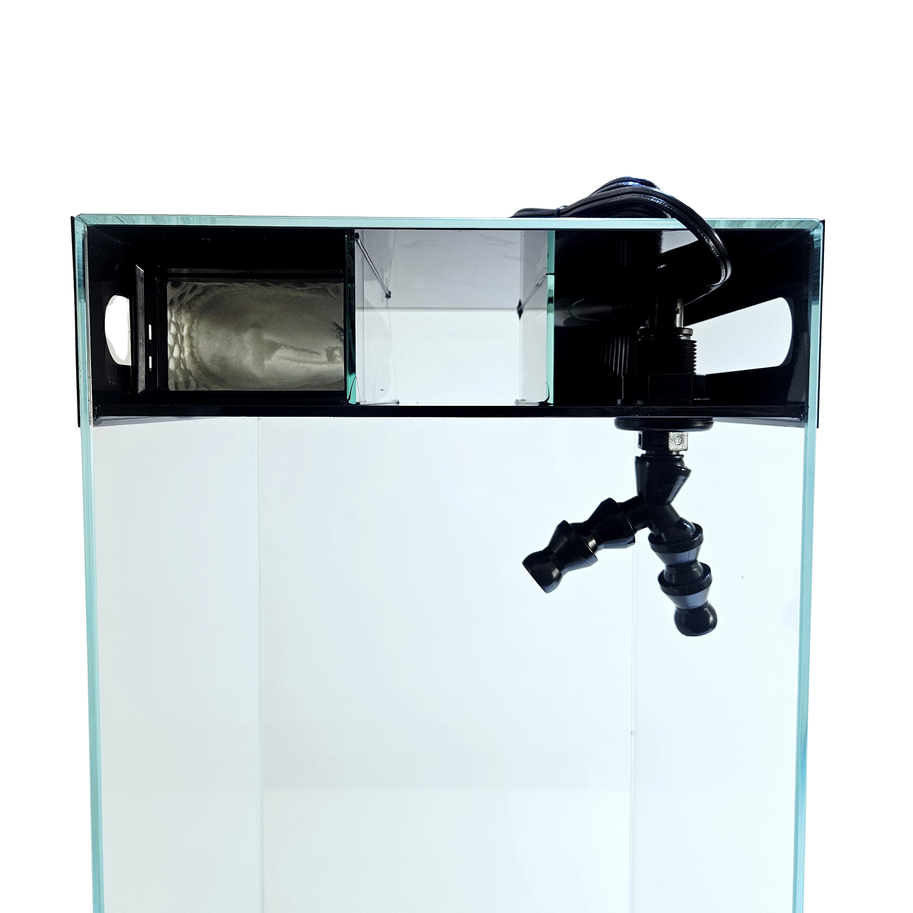 CRYSTAL 45 Degree Low Iron Ultra Clear Aquarium with Built in Side Filter (14.26 gallons, 23.62