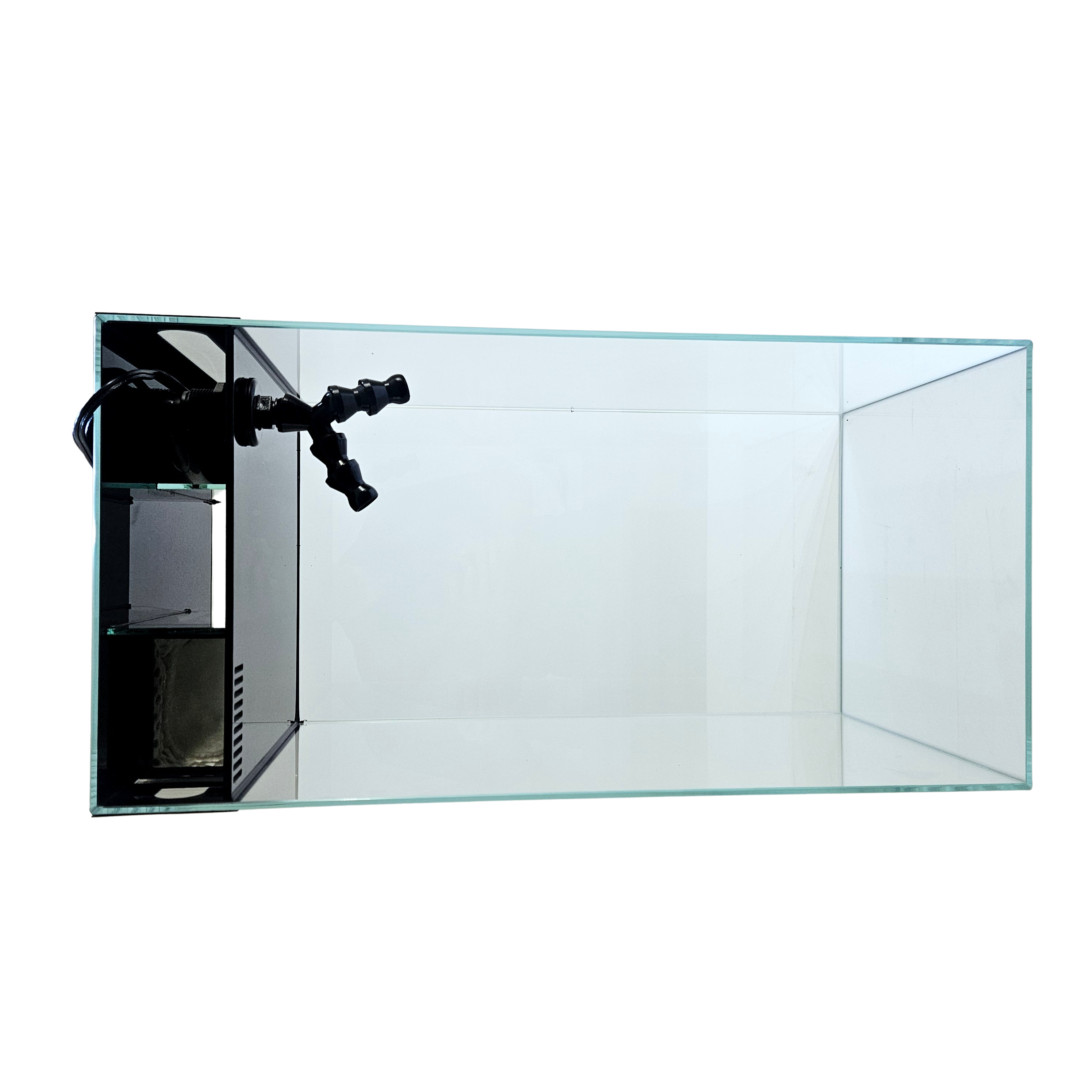 CRYSTAL 45 Degree Low Iron Ultra Clear Aquarium with Built in Side Filter (14.26 gallons, 23.62
