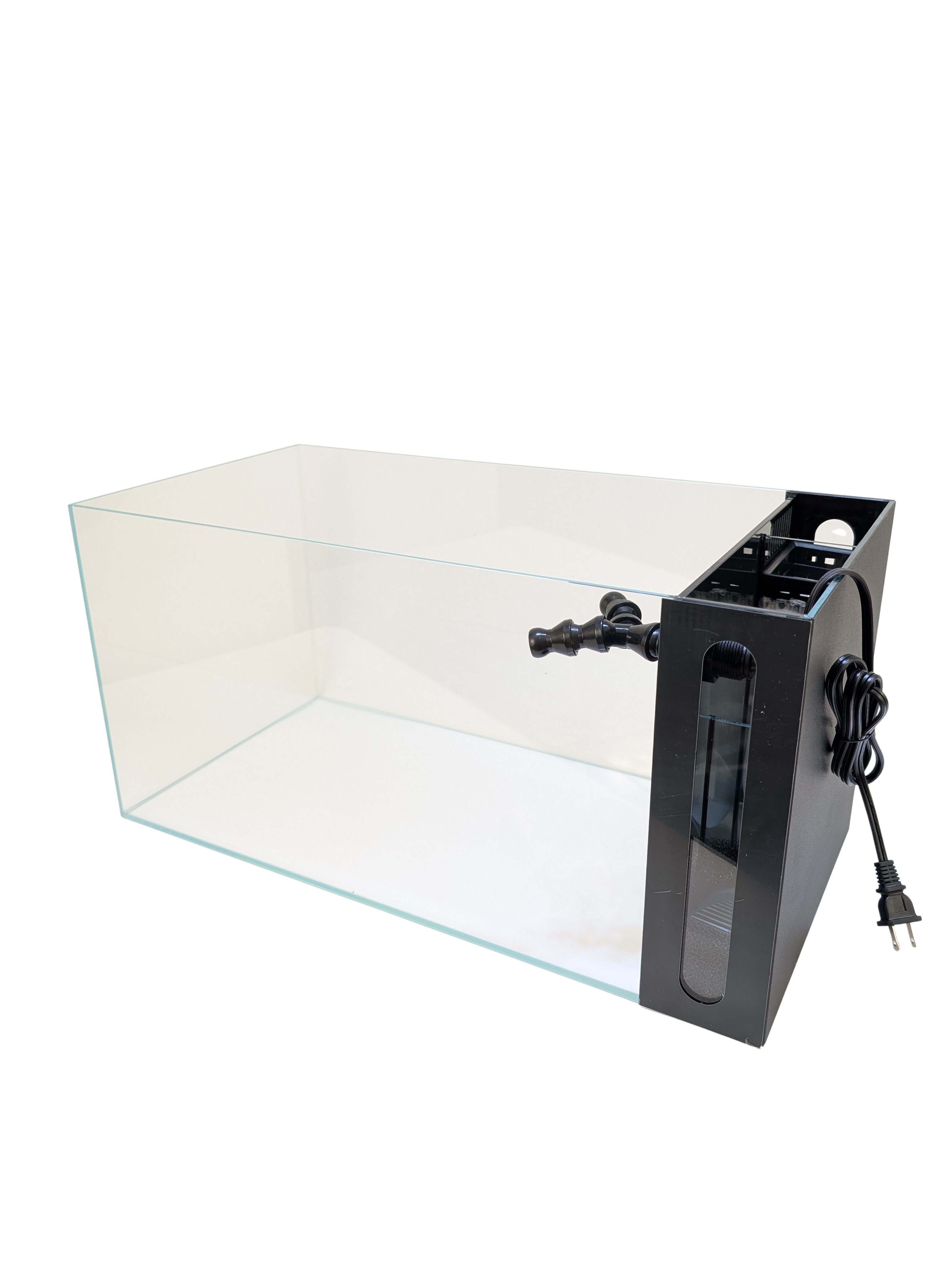 CRYSTAL 45 Degree Low Iron Ultra Clear Aquarium with Built in Side Filter (14.26 gallons, 23.62