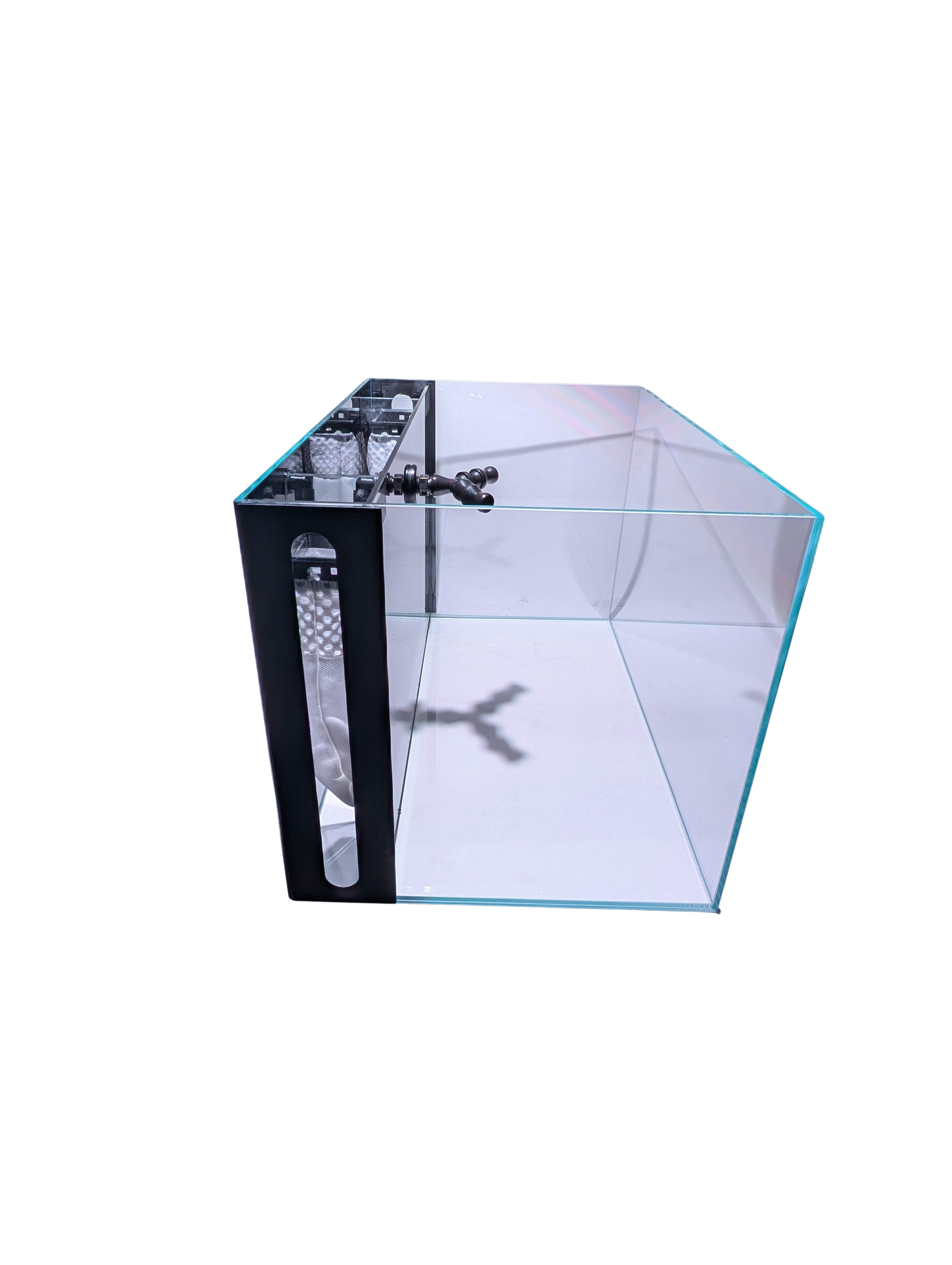 CRYSTAL 45 Degree Low Iron Ultra Clear Aquarium with Built in Back Filter (24 gallons, 23.62