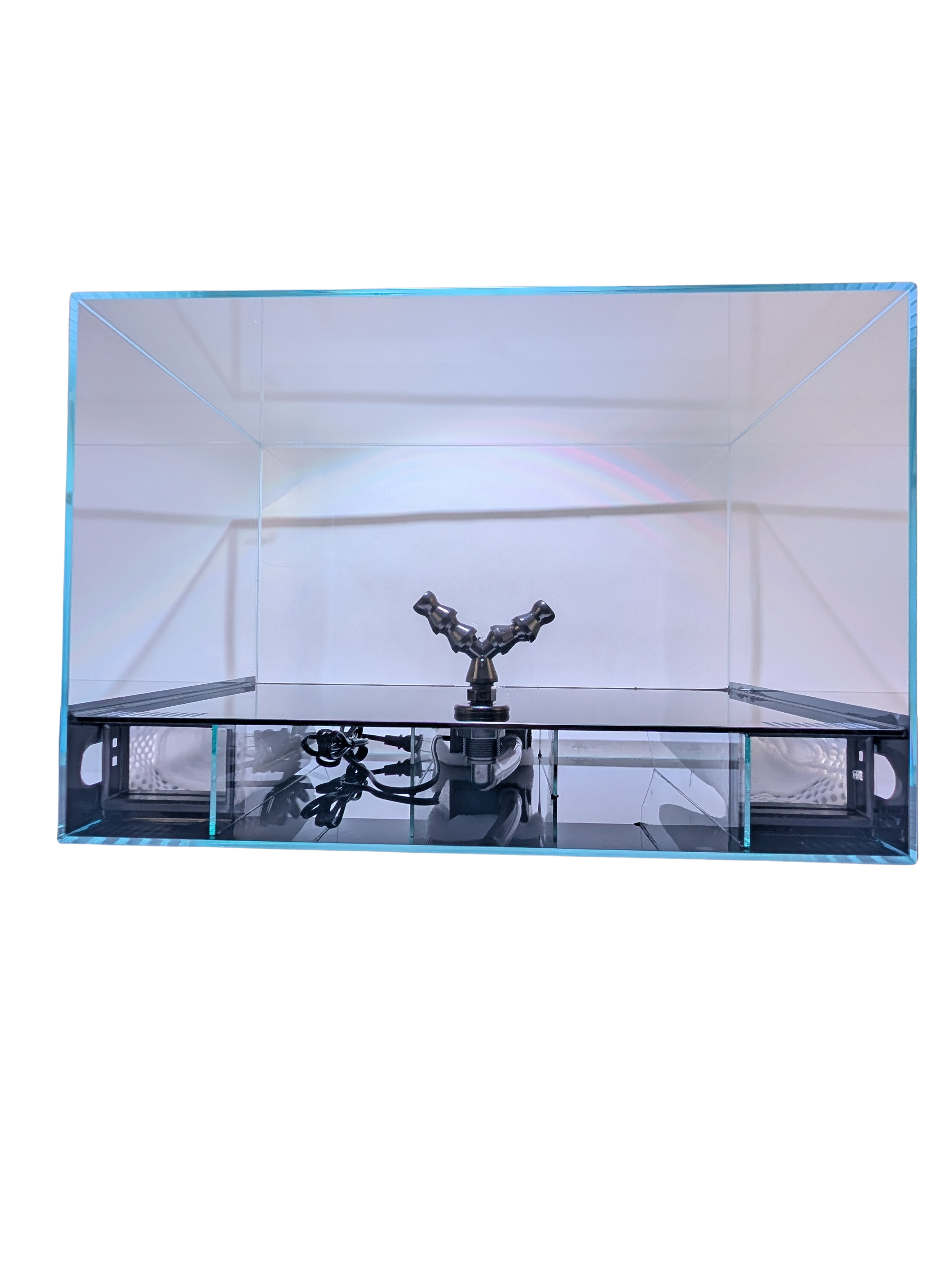 CRYSTAL 45 Degree Low Iron Ultra Clear Aquarium with Built in Back Filter (24 gallons, 23.62