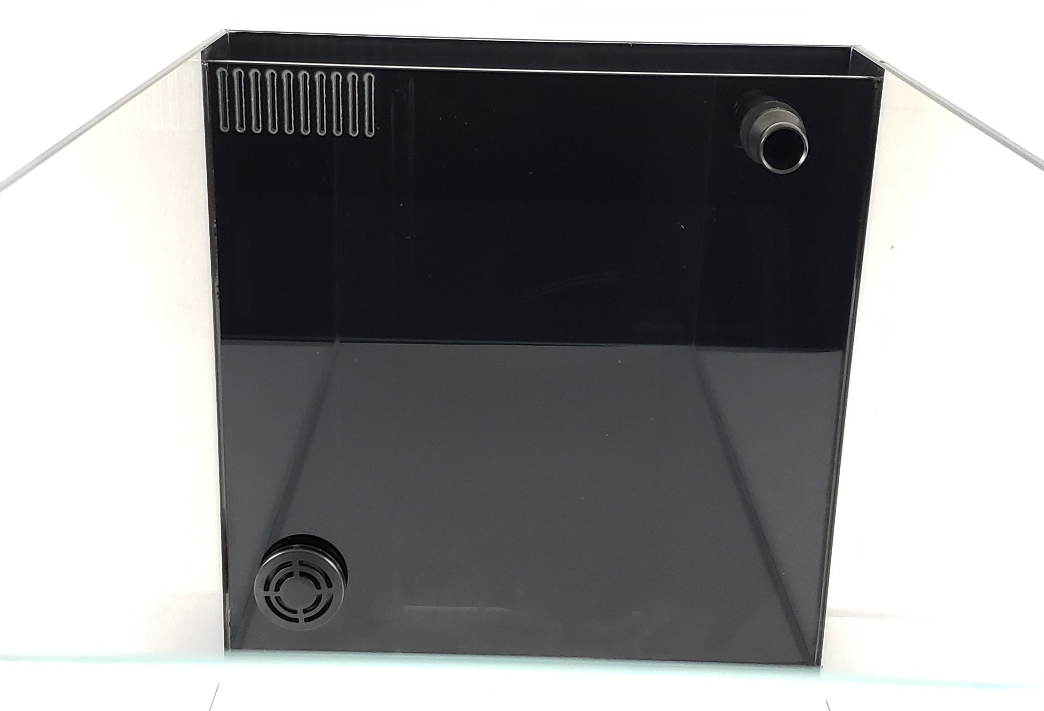 CRYSTAL 45 Degree Low Iron Ultra Clear Aquarium with Built in Side Filter (3.8 gallons, 14.17