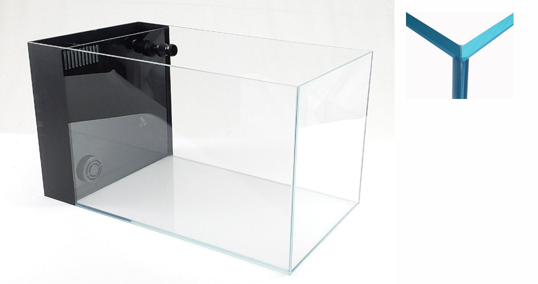CRYSTAL 45 Degree Low Iron Ultra Clear Aquarium with Built in Side Filter (3.8 gallons, 14.17