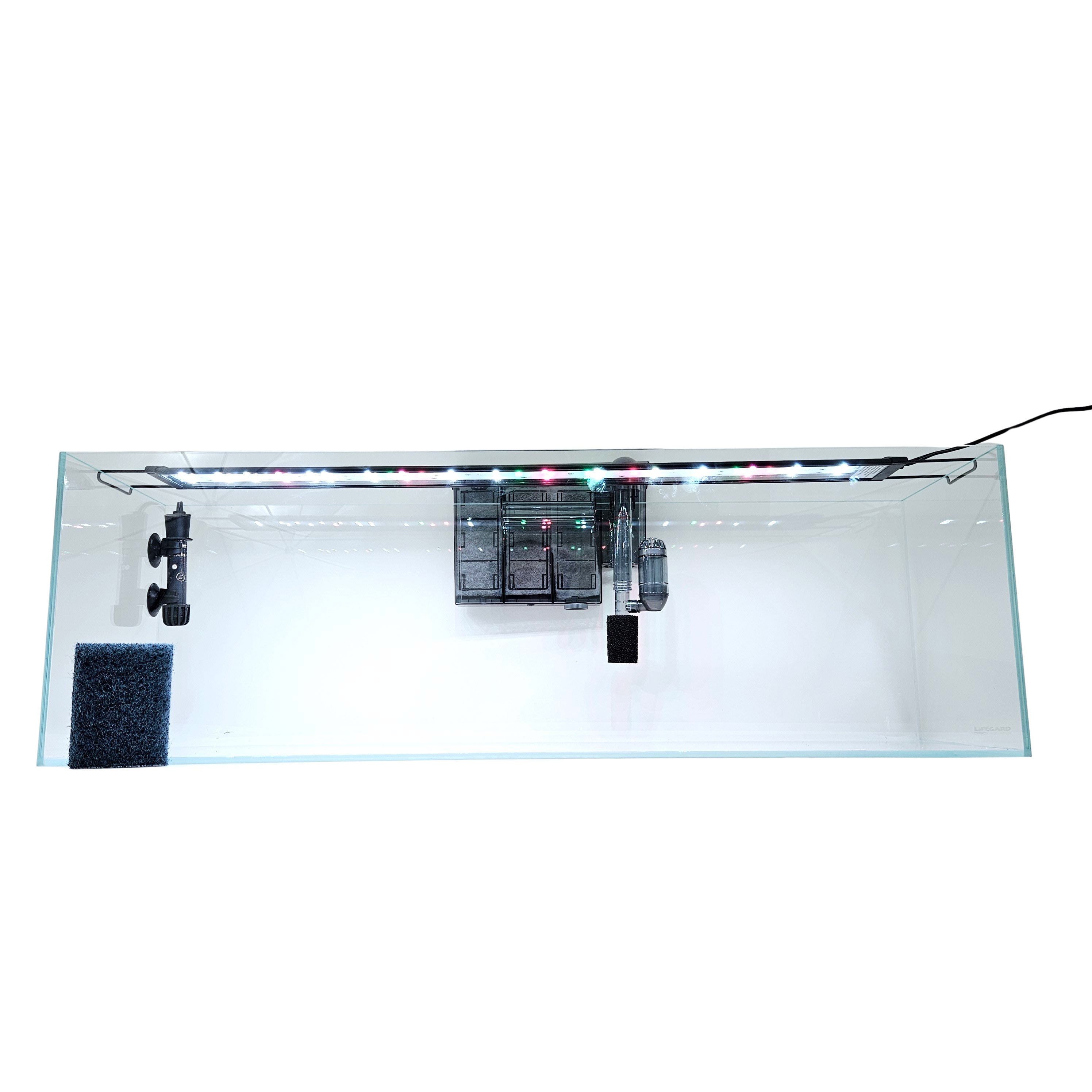 16 Gallon Ultra Low Iron Glass Bookshelf Aquarium Kit 6mm (33.85