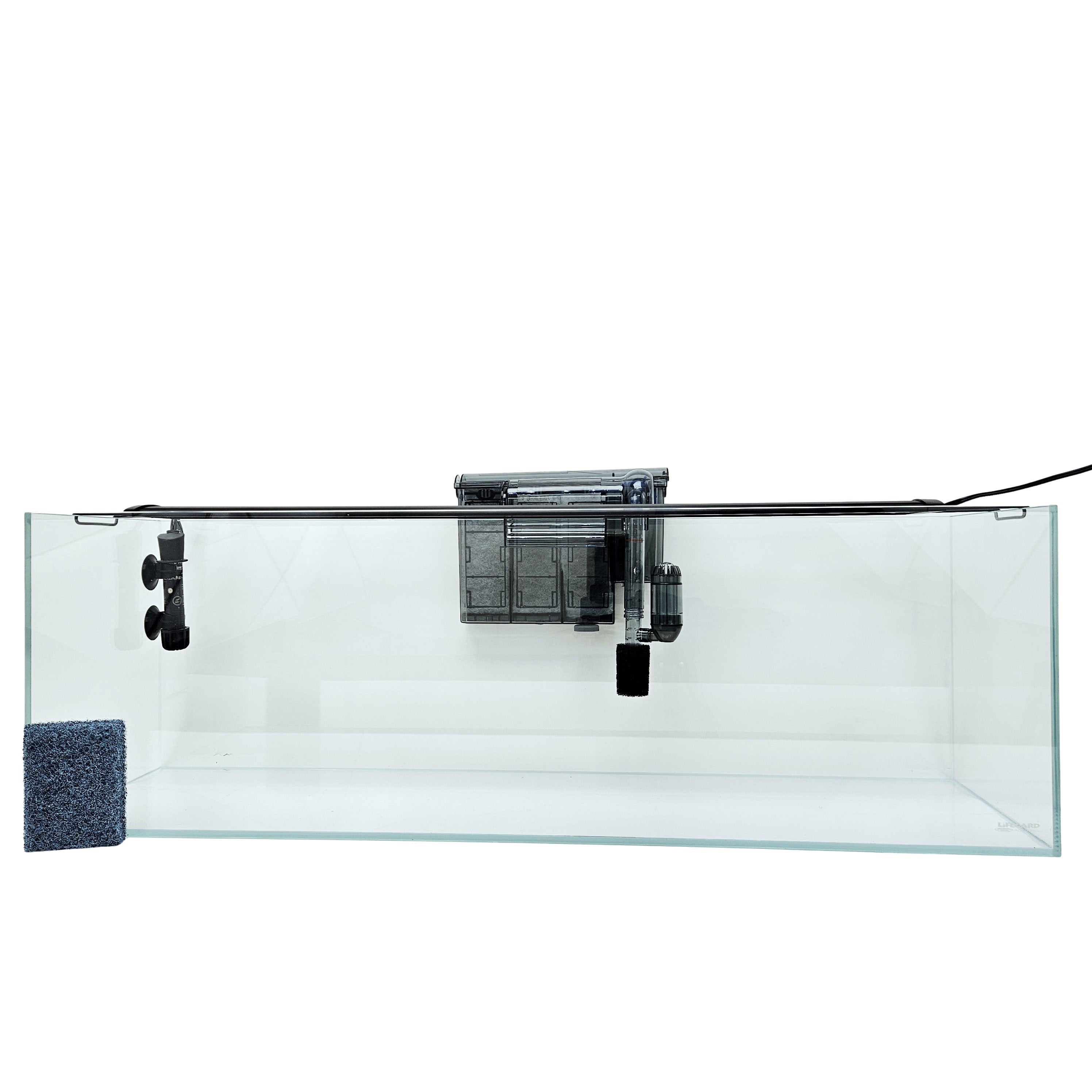 16 Gallon Ultra Low Iron Glass Bookshelf Aquarium Kit 6mm (33.85