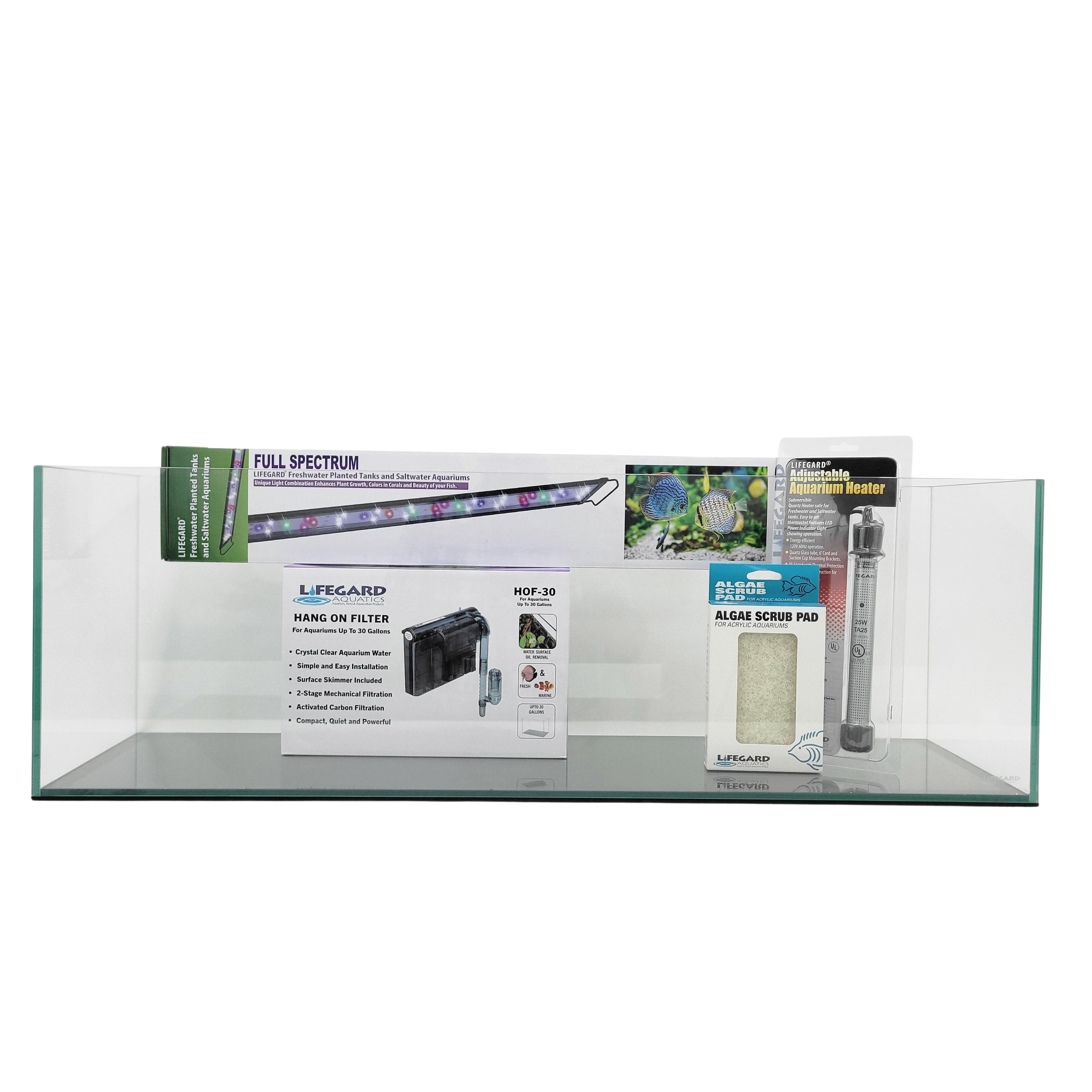 16 Gallon Clear Glass Bookshelf Aquarium Kit 6mm (33.85