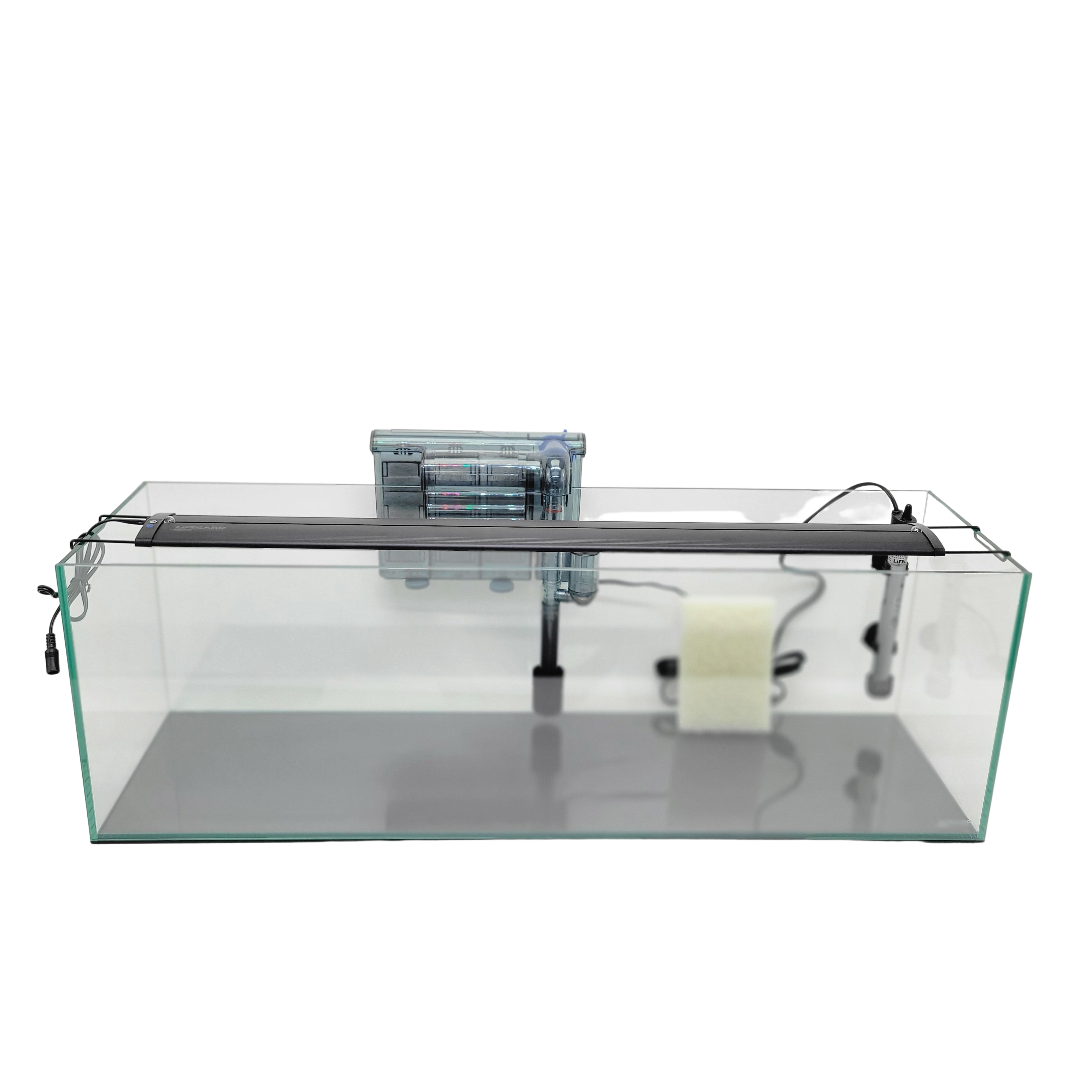 16 Gallon Ultra Low Iron Glass Bookshelf Aquarium Kit 6mm (33.85