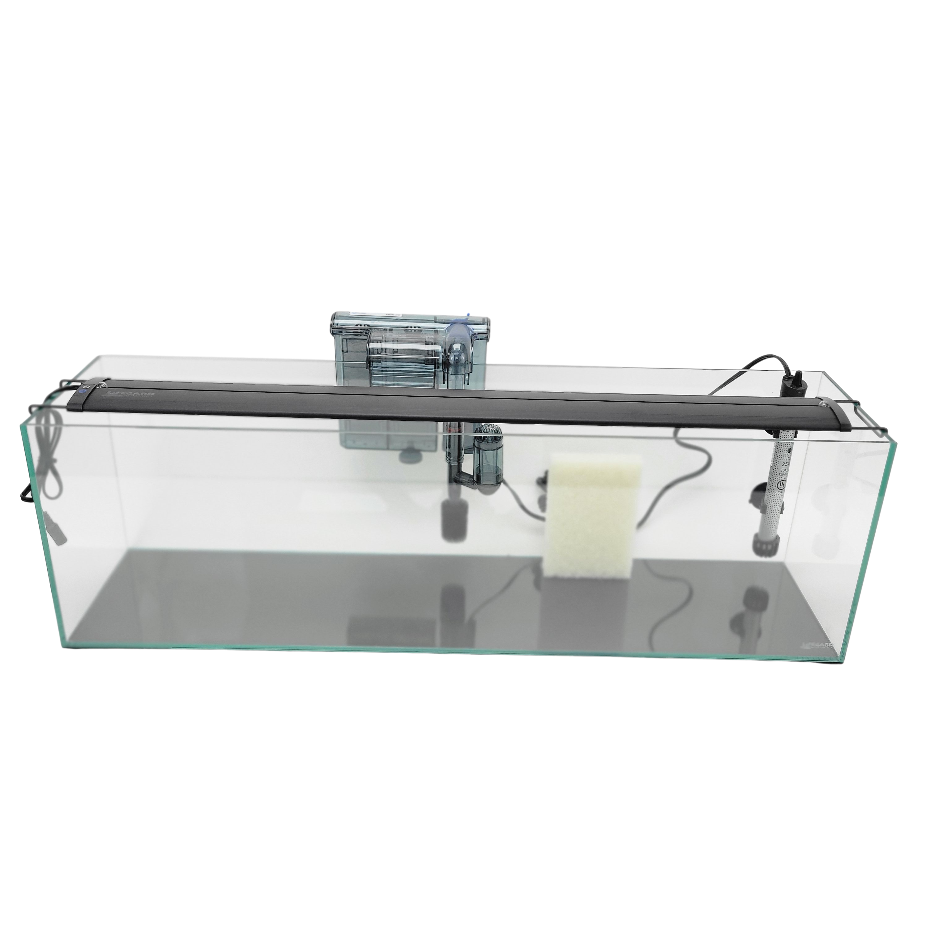 11 Gallon Ultra Low Iron Glass Bookshelf Aquarium Kit 5mm (31.88