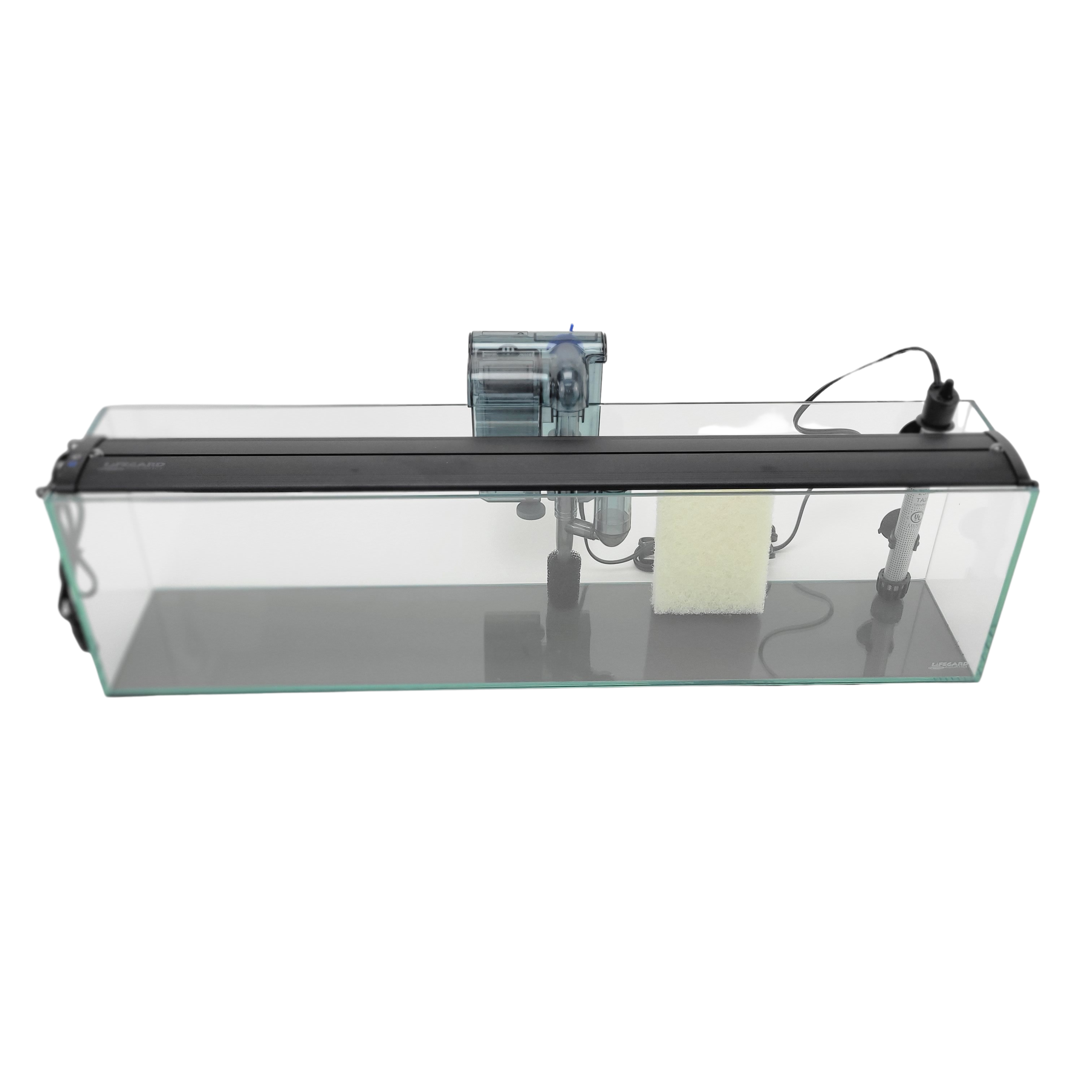 6 Gallon Ultra Low Iron Glass Bookshelf Aquarium Kit 5mm (29.92
