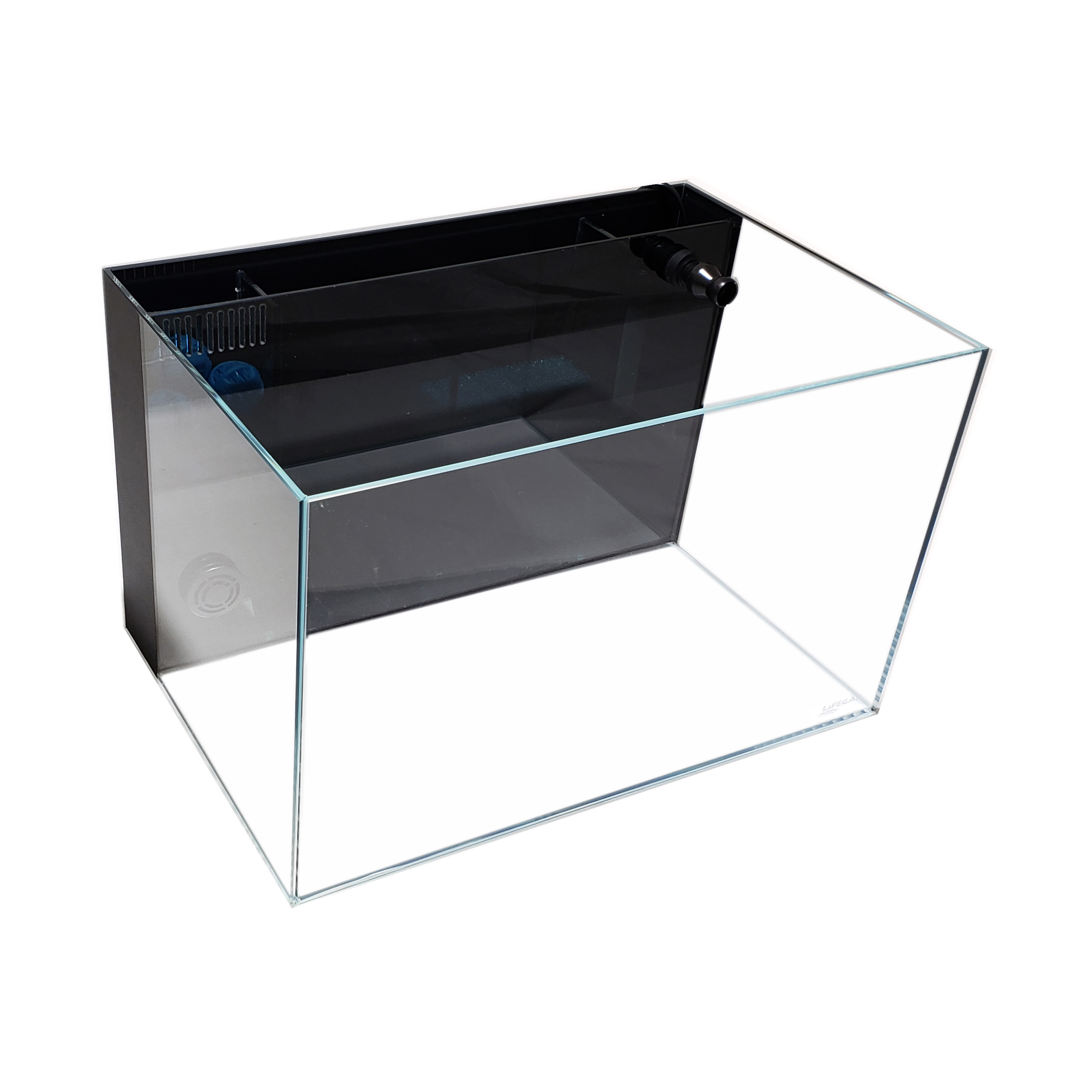 CRYSTAL 45 Degree Low Iron Ultra Clear Aquarium with Built in Back Filter (10 gallons, 17.72 x 11.81