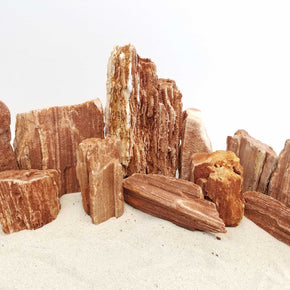 Redwood Petrified Stone 25 Gallon Kit-Approximately 1-Large/3-Medium/10-Small Rocks