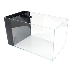 CRYSTAL 45 Degree Low Iron Ultra Clear Aquarium with Built in Side Filter (14.26 gallons, 23.62" x 11.81" x 11.81")