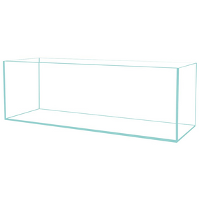 16 Gallon Long 45° Degree Low Iron Ultra Clear Bookshelf Aquarium 6mm Glass - 33.85" x 9.84" x 11"