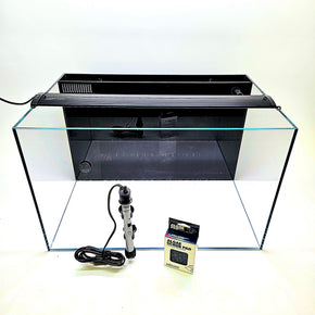 24 Gallon Ultra Low Iron CRYSTAL Aquarium Kit with Built in Back Filter
