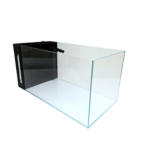 CRYSTAL 45 Degree Low Iron Ultra Clear Aquarium with Built in Side Filter (14.26 gallons, 23.62" x 11.81" x 11.81")