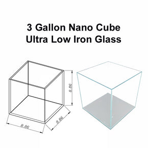 3 Gallon Ultra-Low Iron Nano Rimless Cube Tank