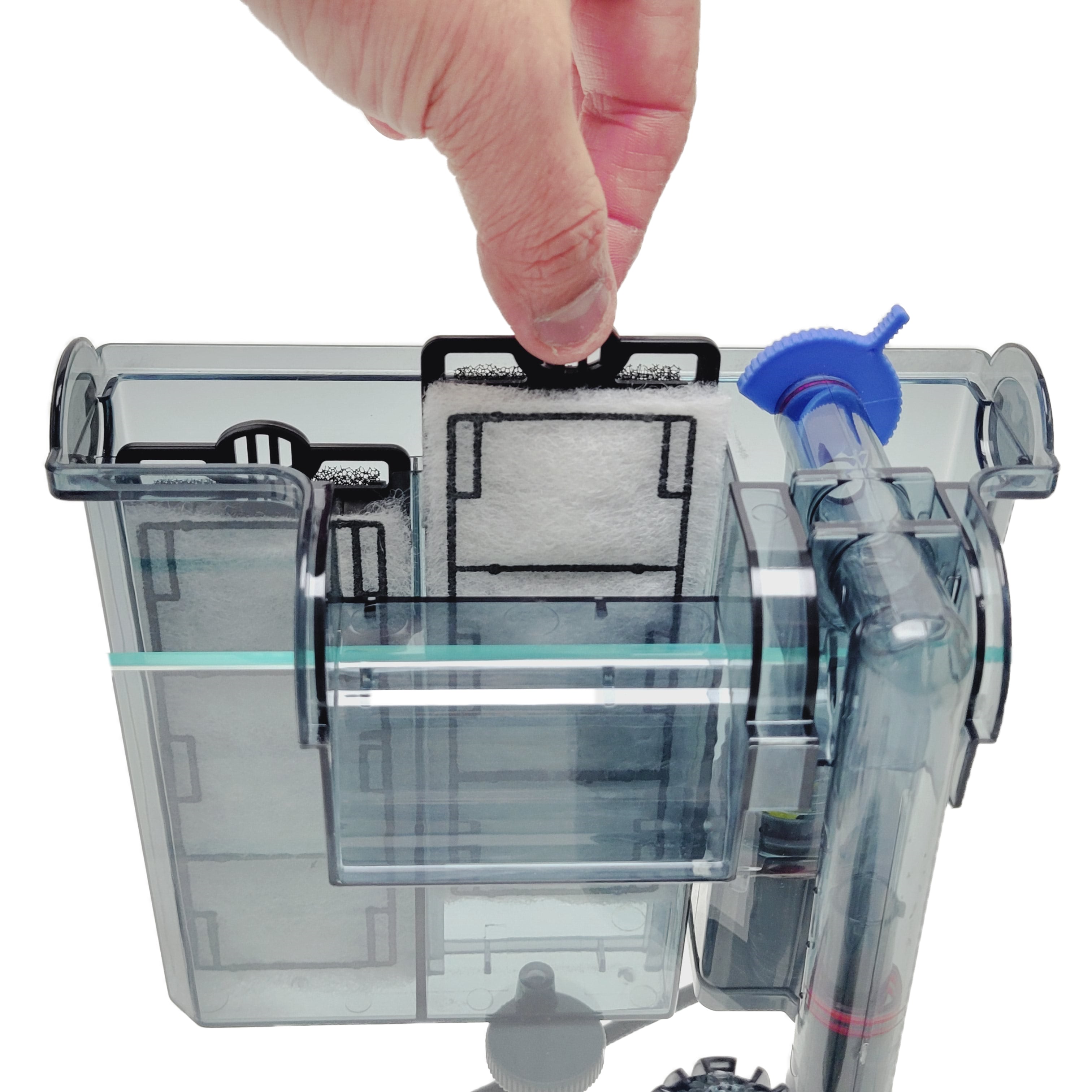 best hang on filter for planted aquarium HOF-20 Double Capacity Slim Design Hang on Filter for up to 20 Gallon Tank