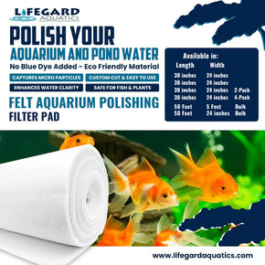 Felt Pad 30" x 30" - 2 Pack Roll  3/8" thick Aquarium Polishing Filter Pad