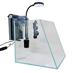 Lifegard FullView Ultra-Low Iron Rimless tank 3.4gallons Kit (10.24'' x 10.24'' x 9.84'')