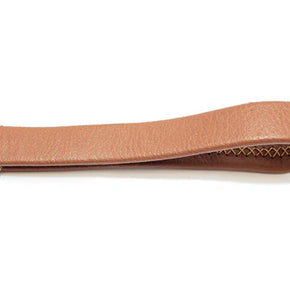 High Grade Leather Dog Leash Double Stitched Handle - Tan