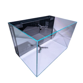 CRYSTAL 45 Degree Low Iron Ultra Clear Aquarium with Built in Back Filter (24 gallons, 23.62" x 15.75" x 14.96")