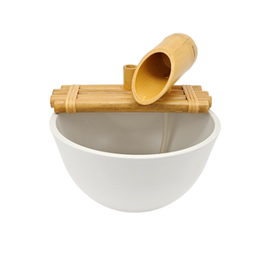 12" Bamboo Fountain with Plant Holder, Pot and Quiet One 100 Pump