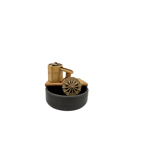 8" Bamboo Fountain with Plant Holder Rock Stream, Pot and Quiet One 100 Pump