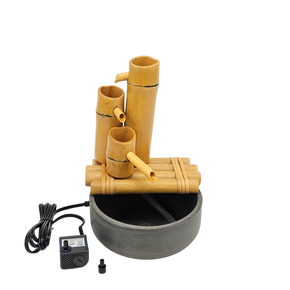 8" Bamboo 3-Tier Fountain with Pot and Quiet One 100 Pump