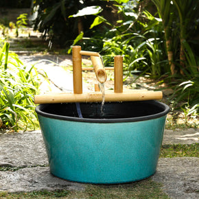 12" Bamboo Rocking Fountain and Quiet One 100 Pump
