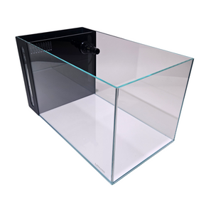 CRYSTAL Low Iron Ultra Clear Aquarium with Built in Side Filter (7.43 gallons, 17.72" x 9.84" x 9.84")