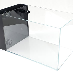 CRYSTAL Low Iron Ultra Clear Aquarium with Built in Side Filter (7.43 gallons, 17.72" x 9.84" x 9.84")