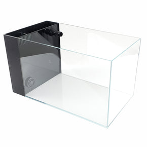 CRYSTAL 45 Degree Low Iron Ultra Clear Aquarium with Built in Side Filter (3.8 gallons, 14.17" x 7.87" x 7.87")