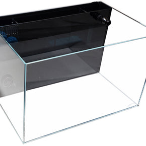 CRYSTAL 45 Degree Low Iron Ultra Clear Aquarium with Built in Back Filter (4.14 gallons, 12.2" x 8.66" x 9.06")