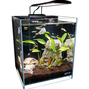 5 Gallon All in One Nano Aquarium Kit with UL Listed Heater, Full Spectrum LED Light, Pump, Filter and Algae Pad