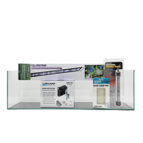 11 Gallon Clear Glass Bookshelf Aquarium Lit 5mm (31.88"x7.87"x9.84")