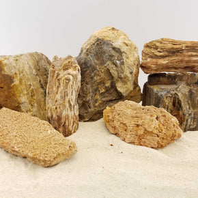 Canyon Petrified Stone 25 Gallon Kit-Approximately 1-Large/2-Medium/6-Small Rocks