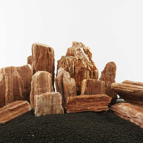Redwood Petrified Stone 25 Gallon Kit-Approximately 1-Large/3-Medium/10-Small Rocks