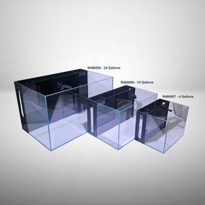 CRYSTAL 45 Degree Low Iron Ultra Clear Aquarium with Built in Back Filter