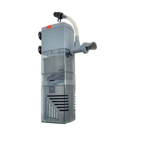 Lifegard Aquatics 3-in-1 Nano Aquarium Filter with 137 GPH Pump & Activated Carbon Media - Filtration, Circulation, & Aeration (Internal/Submersible)