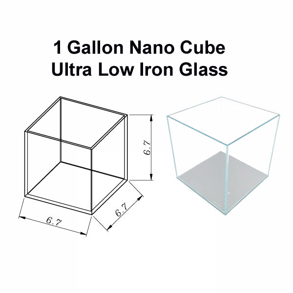 Lifegard Nano Cube Low Iron Ultra Clear Glass Tank, 5-mm, 1-gal