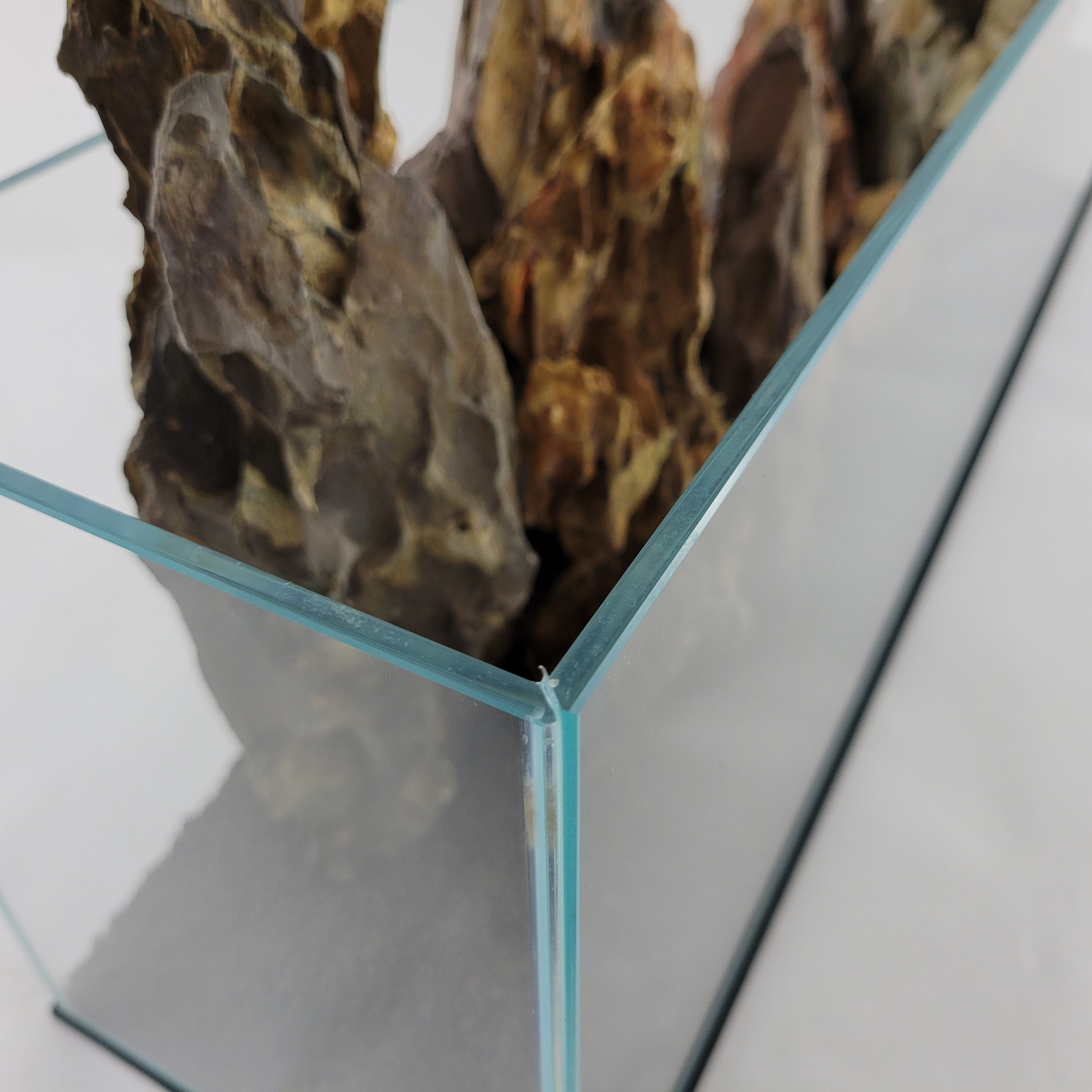 6 Gallon Long 45° Degree Low Iron Ultra Clear Bookshelf Aquarium 5mm Glass  - 29.92 x 5.90 x 7.87