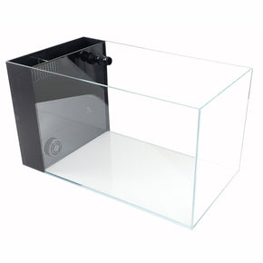 CRYSTAL Low Iron Ultra Clear Aquarium with Built in Side Filter (7.43 gallons, 17.72" x 9.84" x 9.84")